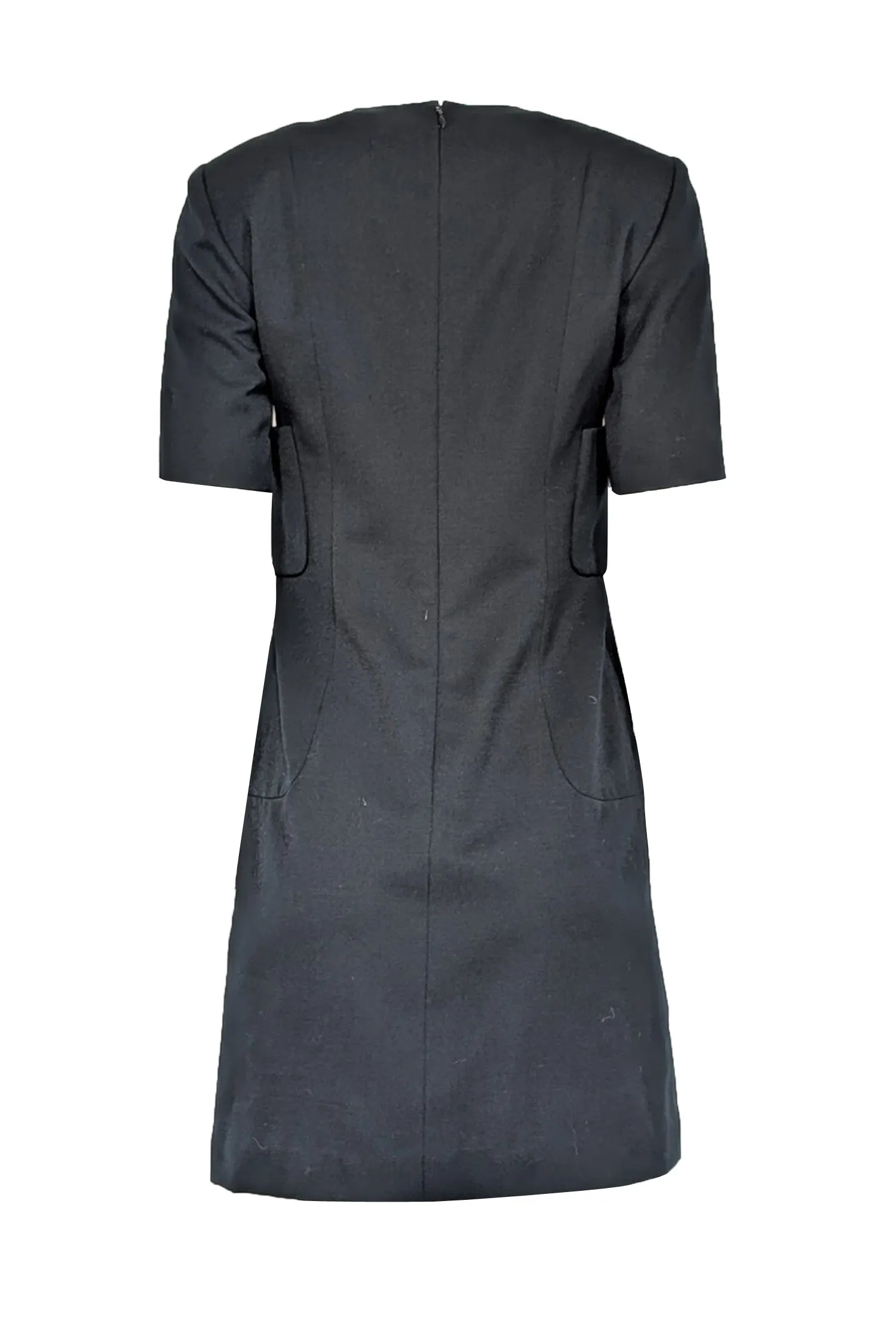 Balenciaga - Black Short Sleeve Sheath Dress Sz 6