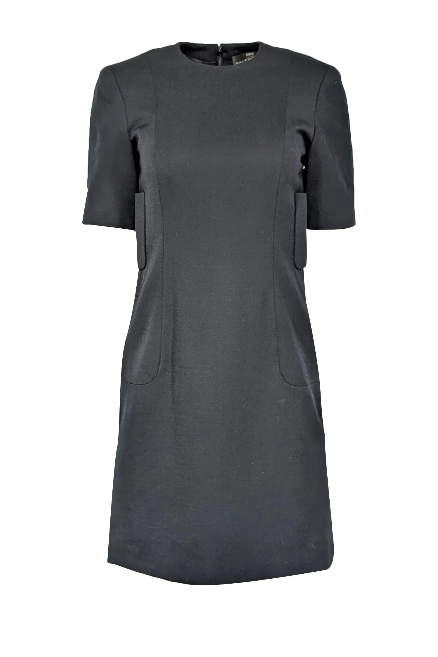 Balenciaga - Black Short Sleeve Sheath Dress Sz 6