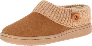 Clarks Women's Knit Scuff Leather Slipper Mules Sweater Cuff Clog (11, Cinnamon)