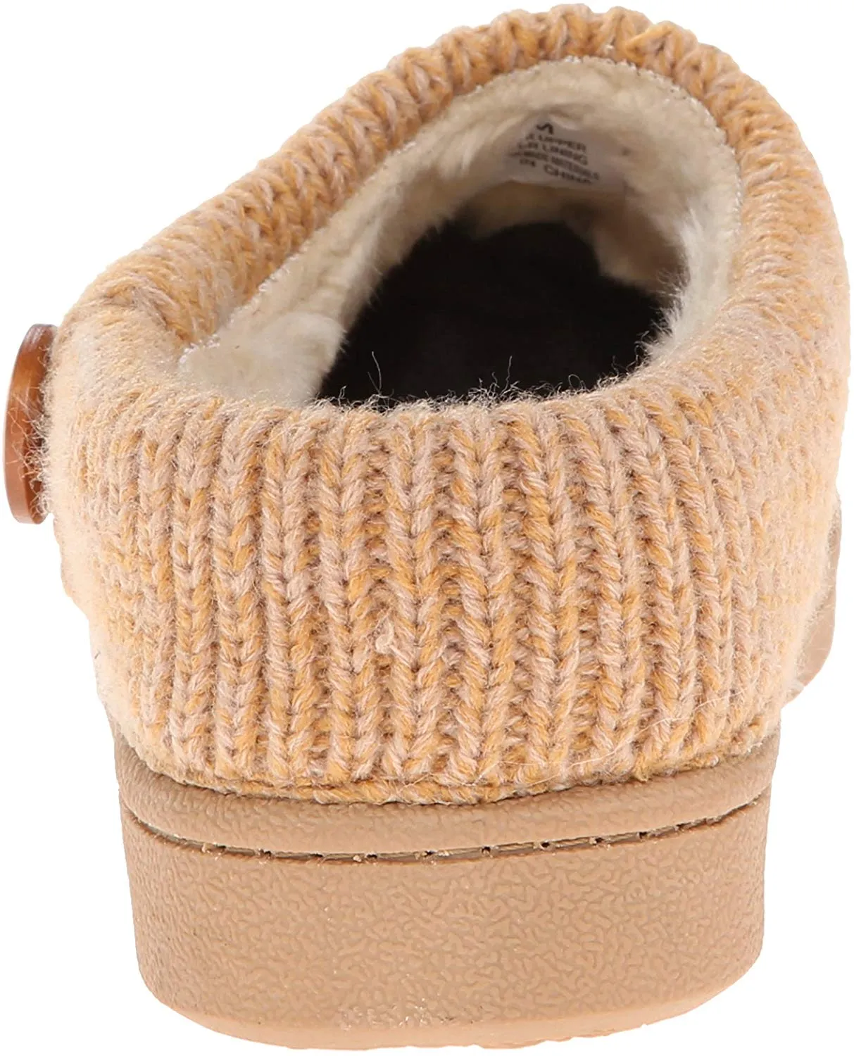 Clarks Women's Knit Scuff Leather Slipper Mules Sweater Cuff Clog (11, Cinnamon)