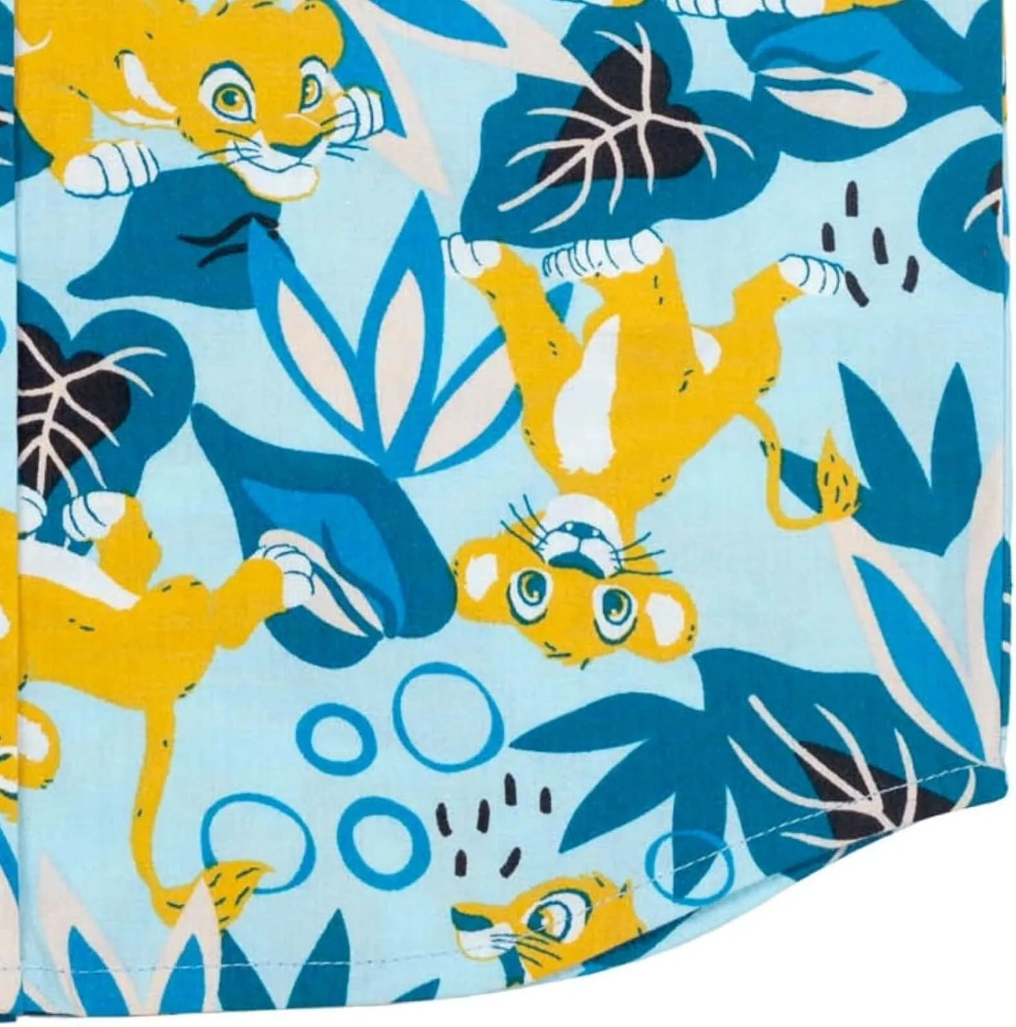 Disney Lilo & Stitch Mickey Mouse Lion King Simba Hawaiian Button Down Shirt Toddler to Big Kid