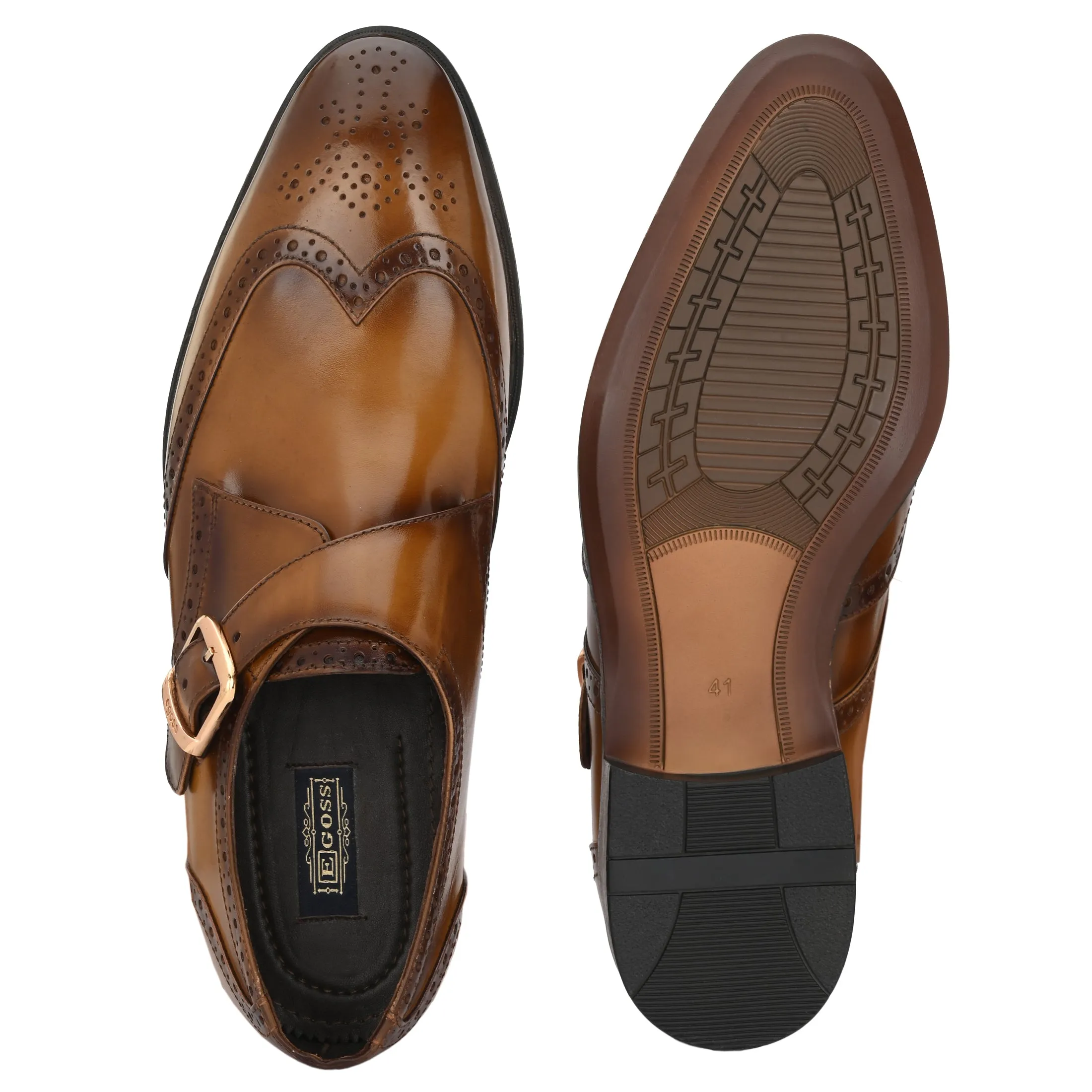 Formal Leather Buckled Shoes For Men
