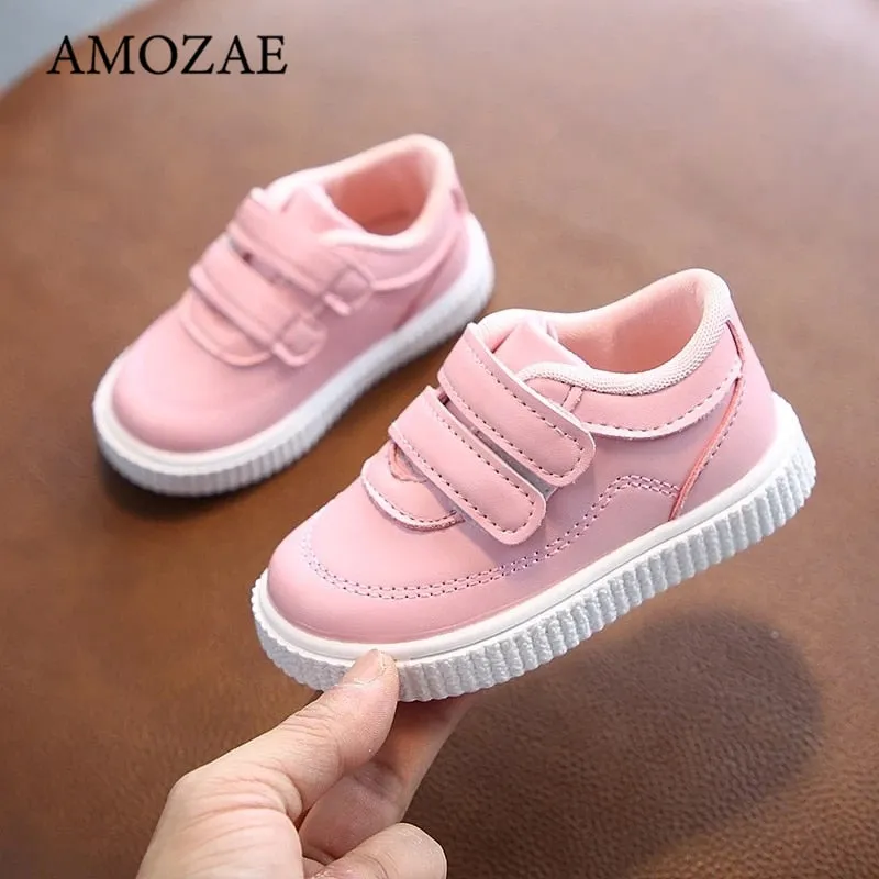 Kids' White Leather Sneakers - Stylish & Comfortable