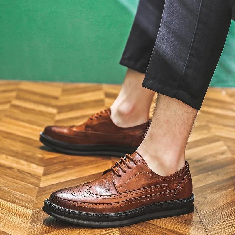 Men's Brogue Leather Formal Shoes