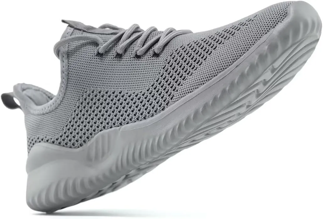 Mens Running Shoes Slip-on Walking Tennis Sneakers Lightweight Breathable Casual Soft Sole Work Gym Trainers