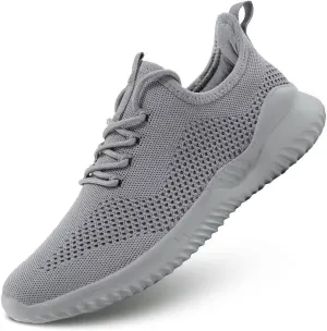 Mens Running Shoes Slip-on Walking Tennis Sneakers Lightweight Breathable Casual Soft Sole Work Gym Trainers