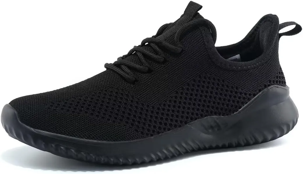Mens Running Shoes Slip-on Walking Tennis Sneakers Lightweight Breathable Casual Soft Sole Work Gym Trainers