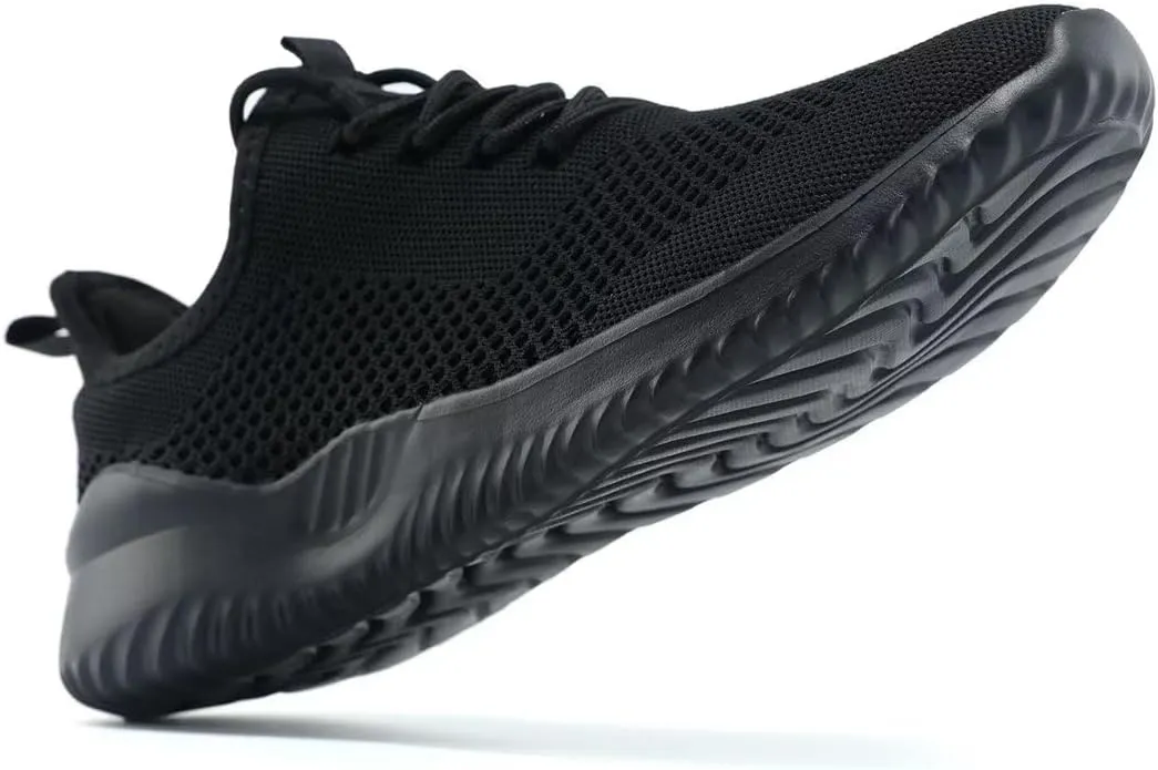 Mens Running Shoes Slip-on Walking Tennis Sneakers Lightweight Breathable Casual Soft Sole Work Gym Trainers