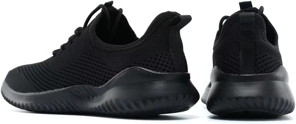 Mens Running Shoes Slip-on Walking Tennis Sneakers Lightweight Breathable Casual Soft Sole Work Gym Trainers