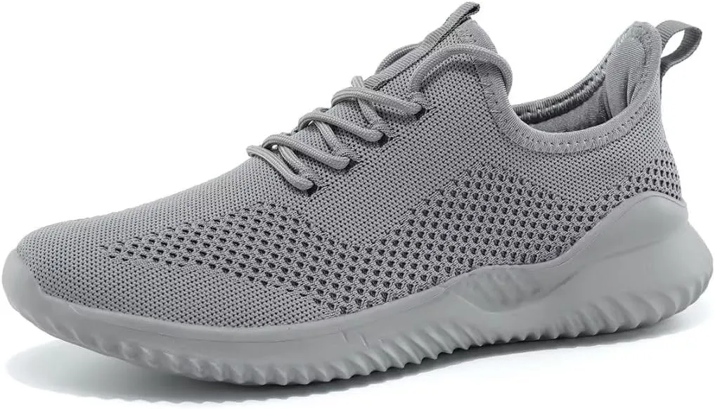 Mens Running Shoes Slip-on Walking Tennis Sneakers Lightweight Breathable Casual Soft Sole Work Gym Trainers