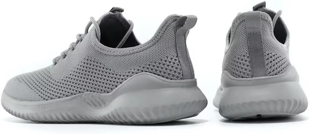 Mens Running Shoes Slip-on Walking Tennis Sneakers Lightweight Breathable Casual Soft Sole Work Gym Trainers