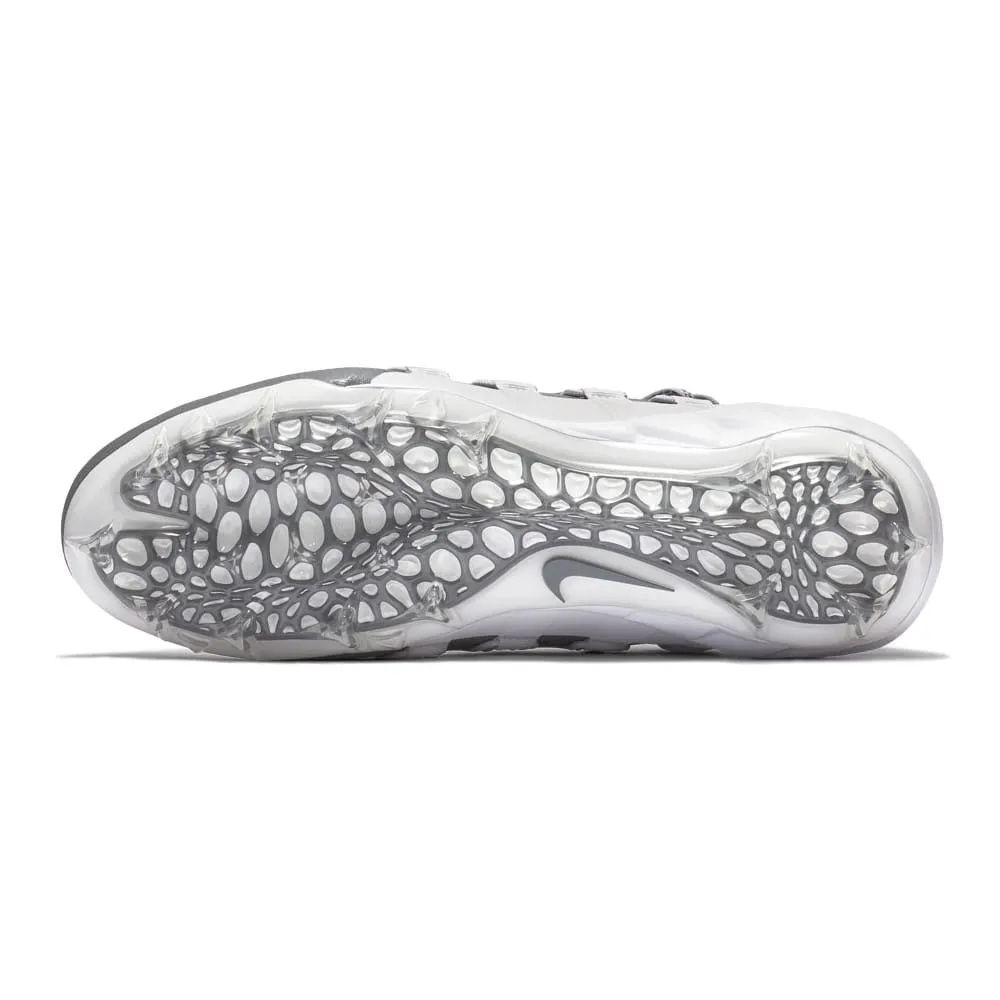 Nike Alpha Huarache 6 Pro White/Grey Lacrosse Cleats