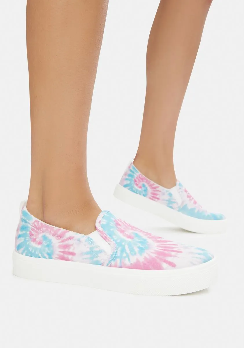 Pink Poppy Hippie Hype Slip On Sneakers