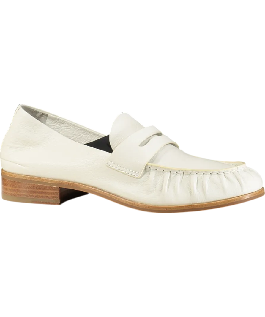 Rag & Bone White Sid Leather Loafers UK 7 EU 40 👠
